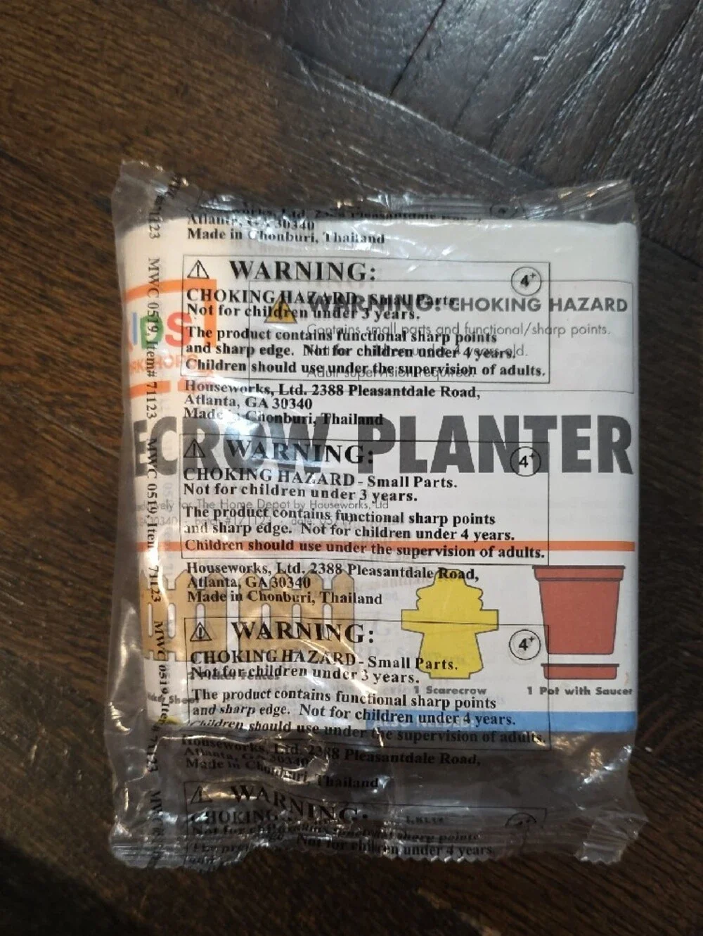 Eco Options Yellow Scarecrow Planter - Home Depot